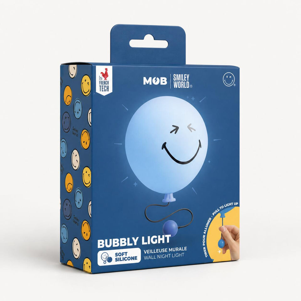 BUBBLY LIGHT BLUE SMILEY WORLD®